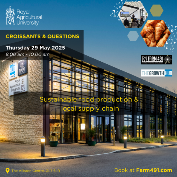 Graphic of Croissants & Questions poster