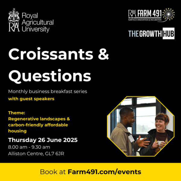 Graphic of Croissants & Questions poster